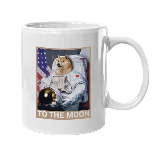 Dogecoin Astronaut To The Moon Blockchain Hodl Crypto Coffee Mug