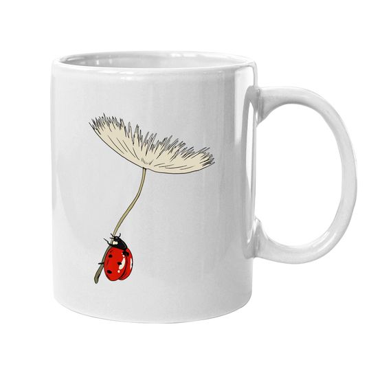 Dandelion Seeds With Ladybug  coffee Mug