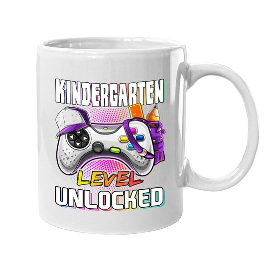 Kindergarten Level Unlocked Back To School Video Game Girls Coffee Mug