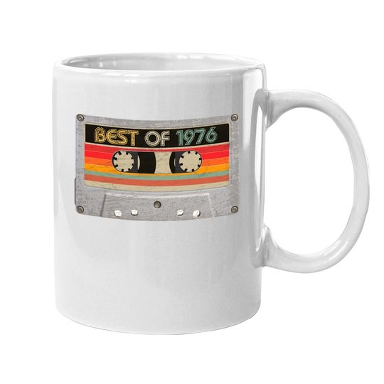 Best Of 1976 45th Birthday Gifts Cassette Tape Coffee Mug