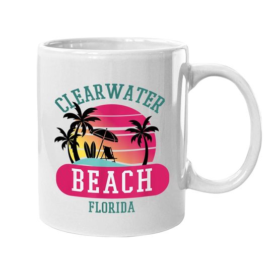 Retro Cool Clearwater Beach Original Florida Beaches Coffee Mug