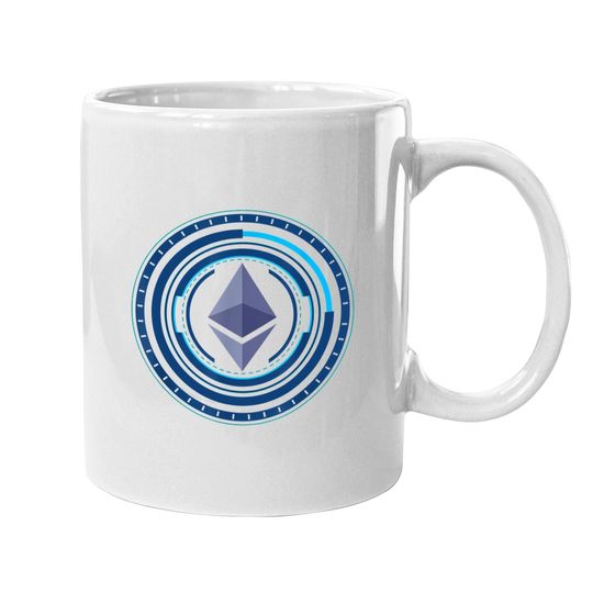 Ethereum Eth Crypto Trader Space To Moon Rocket Freedom Gift Coffee Mug