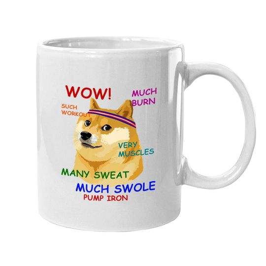 Very Fitness Doge Coffee Mug Wow! Coffee Mug
