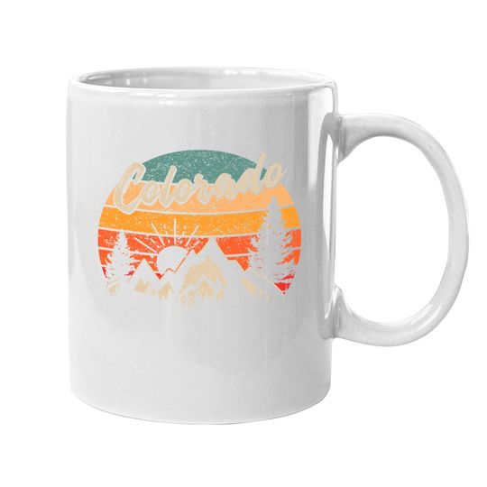 Colorado Vintage Retro Mountains Mountaineer Usa Coffee Mug