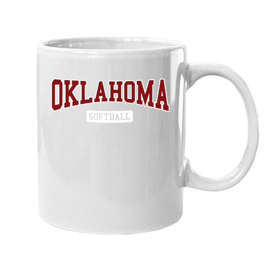 Oklahoma Softball Classic Retro Style Softball Player Coffee Mug