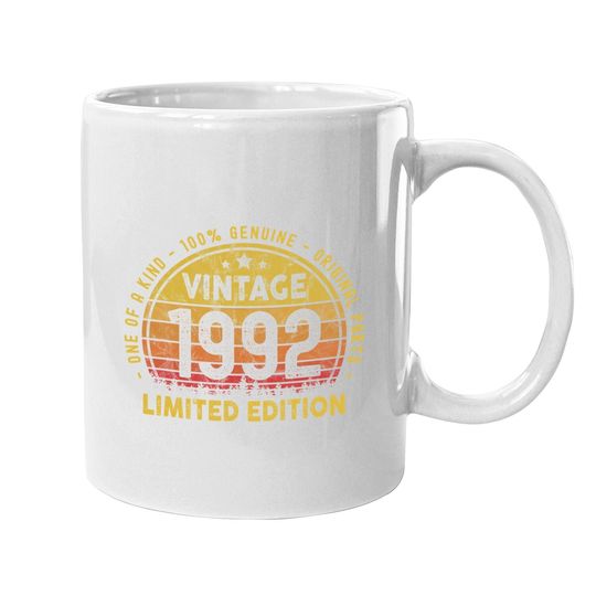 Born In 1992 Vintage 29th Birthday Gift Turning 29 Year Old Coffee Mug