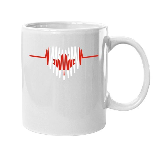 Happy Canada Day Coffee Mug Canadian Heart Beat Rate Nurse Coffee Mug