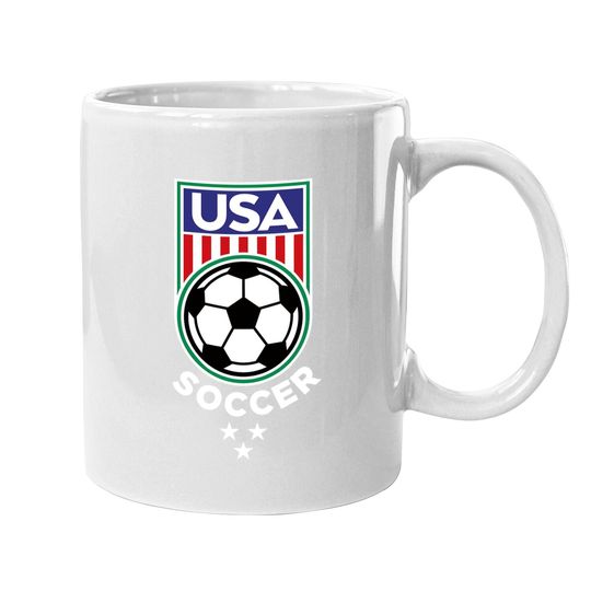 Usa Soccer Team Coffee Mug Support The Team Usa Flag Football Coffee Mug