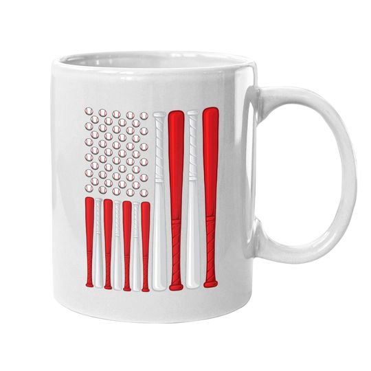 Usa Flag - American Baseball Flag - Vintage Baseball Flag Coffee Mug