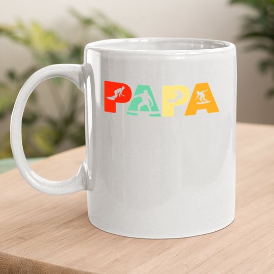 Surf Dad, Retro Papa Surfing Father's Gift Coffee Mug