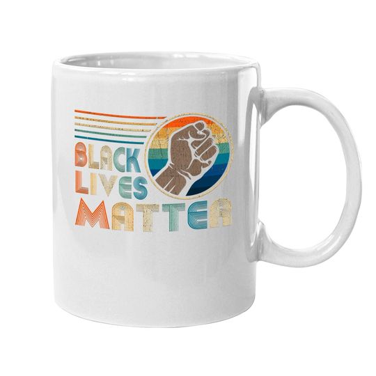 Black Lives Matter Blm Retro Black Coffee Mug