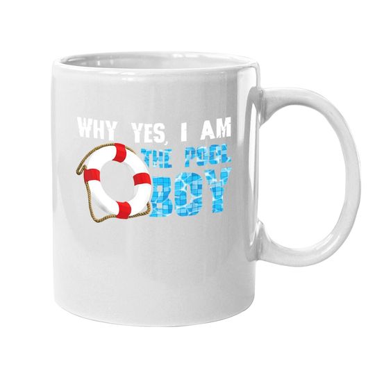 Why Yes I Am The Pool Boy Swimmer Swimming Swim Gift Coffee Mug