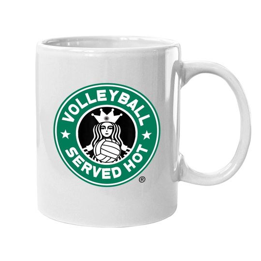Funny Volleyball Logo Design Coffee Mug