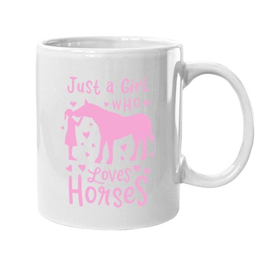 Just A Girl Who Loves Horses Horse Lover Show Jumping Coffee Mug
