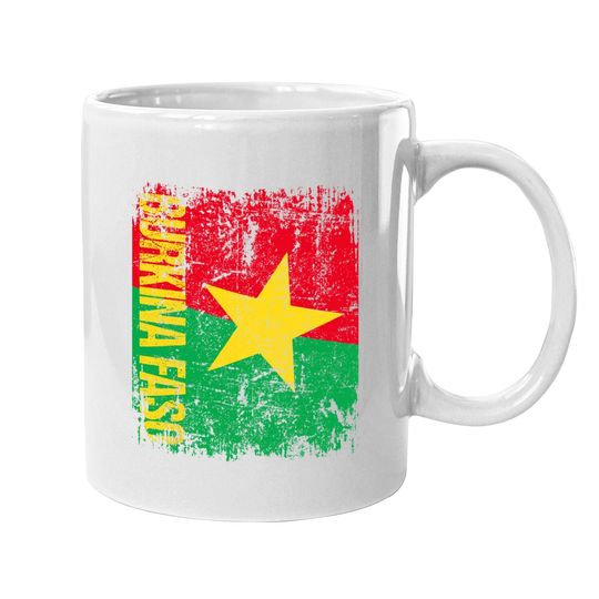 Burkina Faso Flag Vintage Coffee Mug