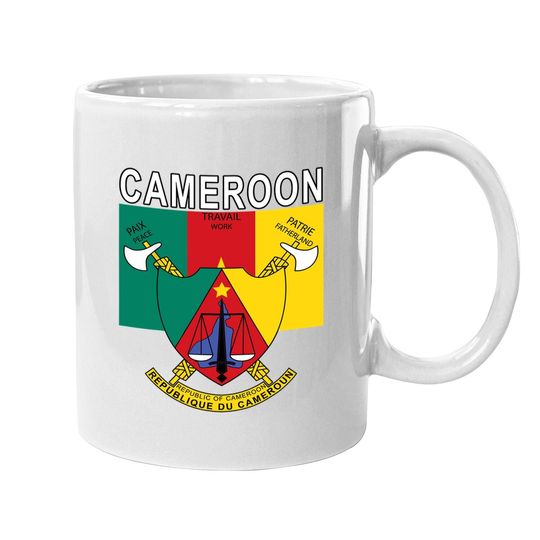 Cameroon Flag And Emblem Design Coffee Mug