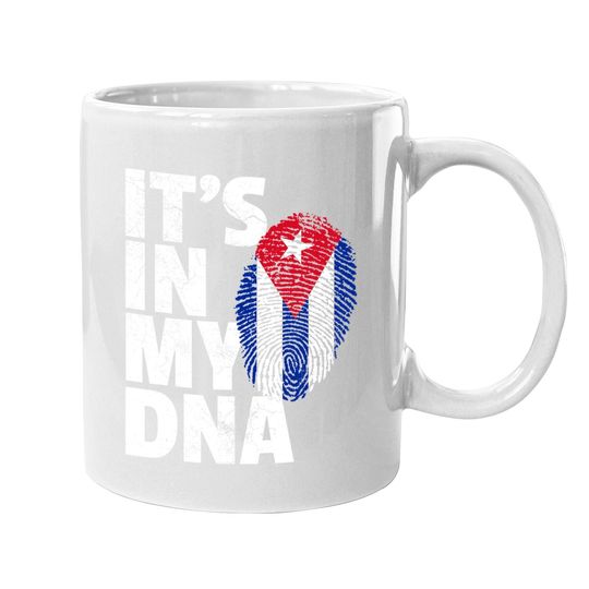 It's In My Dna Cuba Flag Cuban Pride Gift Retro Coffee Mug