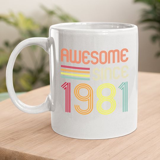 Awesome Since 1981 40th Birthday Retro Coffee Mug