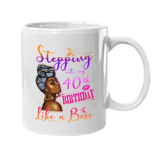 Stepping Into My 40th Birthday,1981 Birthday, Black Coffee Mug