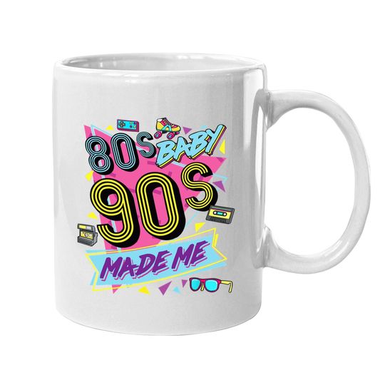 Vintage 1980s 80's Baby 1990s 90's Made Me Retro Nostalgia Coffee Mug