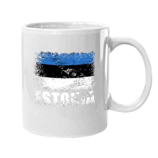 Vintage Retro Estonia Flag Coffee Mug