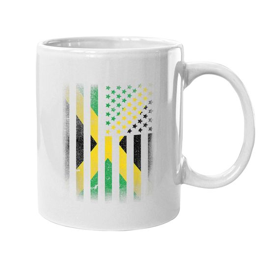 Jamaica Usa Flag Coffee Mug