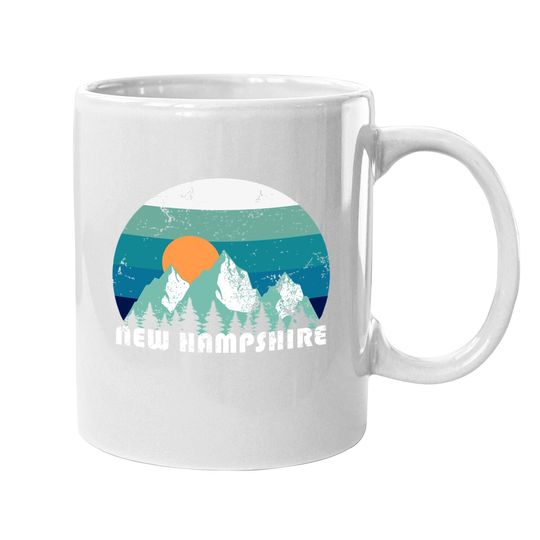 New Hampshire State Retro Coffee Mug