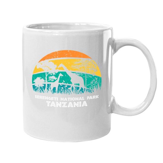 Vintage Retro Serengeti National Park, Tanzania Africa Safar Coffee Mug