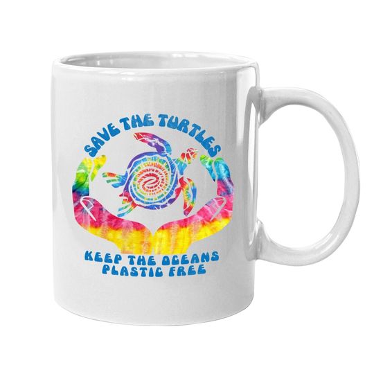 Save The Sea Turtles Coffee Mug / Keep Oceans Plastic Free Coffee Mug