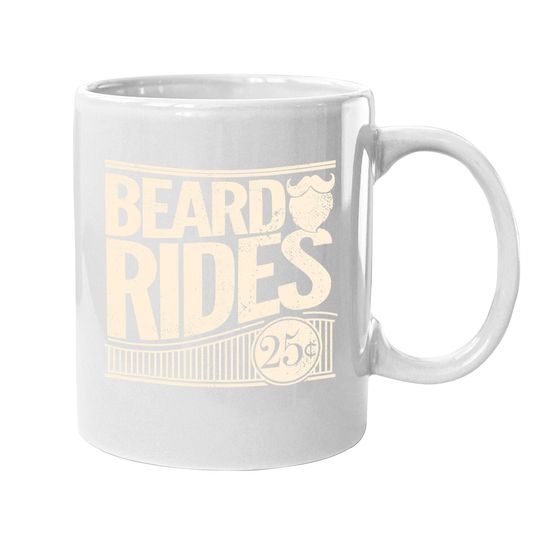 Beard Rides  vintage Distressed Coffee Mug