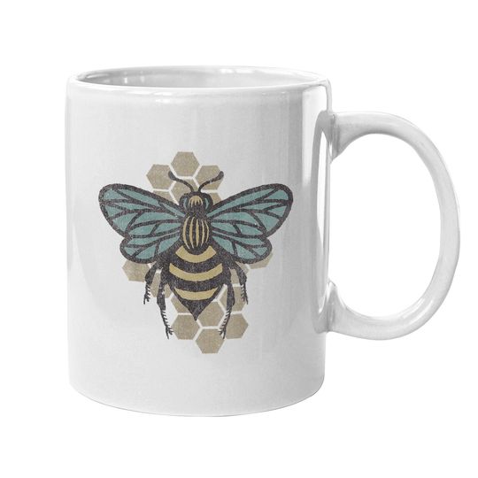 Retro Beekeeper Coffee Mug - Vintage Save The Bees Bumblebee