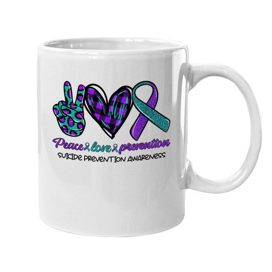 Peace Love Prevention Suicide Prevention Awareness Coffee Mug