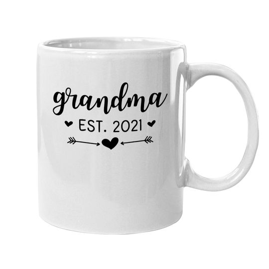 Grandma Est. 2021 Grandmother Gift New Grandparent 2021 Coffee Mug