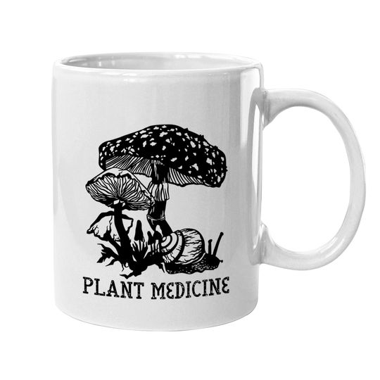 Plant Medicine Vintage Magic Mushroom Mycology Psychedelic Coffee Mug