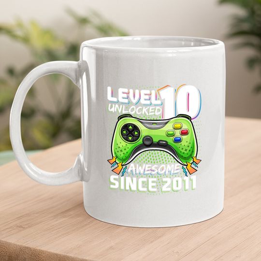 Level 10 Unlocked Awesome Video Game Gift Coffee Mug
