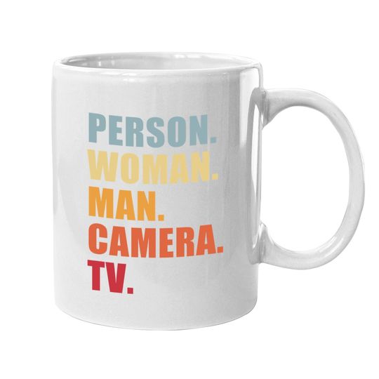 Person Woman Man Camera Tv Coffee Mug