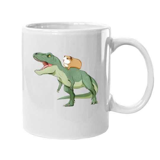 Pig Riding T Rex Dinosaur Coffee Mug