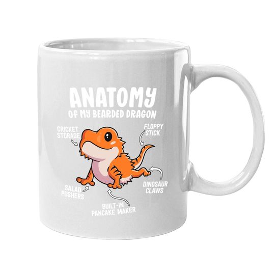 The Anatomy Of A Bearded Dragon Coffee Mug Gift For Reptile Lover Coffee Mug