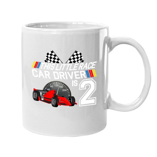 2 Year Old Race Car Birthday Coffee Mug 2nd Racing Party Coffee Mug