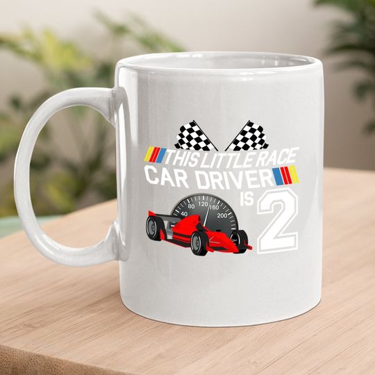 2 Year Old Race Car Birthday Coffee Mug 2nd Racing Party Coffee Mug