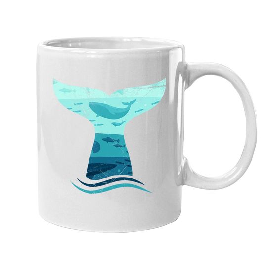 Whale Tail In Waves Orca Ocean Coffee Mug