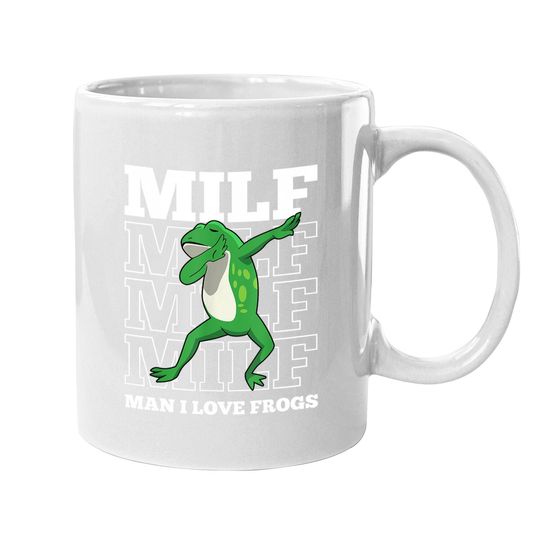 I Love Frogs Dabbing Amphibian Coffee Mug