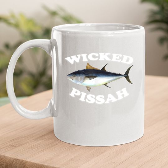 Wicked Pissah Bluefin Tuna Illustration Fishing Angler Gear Coffee Mug