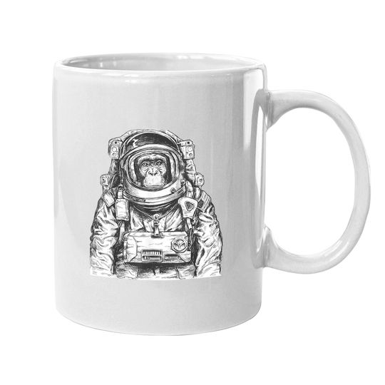 Astronaut Monkey Chimpanzee Cosmonaut Astronomy Coffee Mug