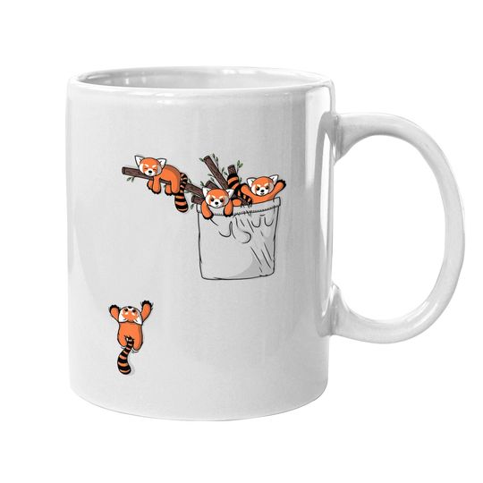 Pocket Series Red Panda Bear Playing Coffee Mug
