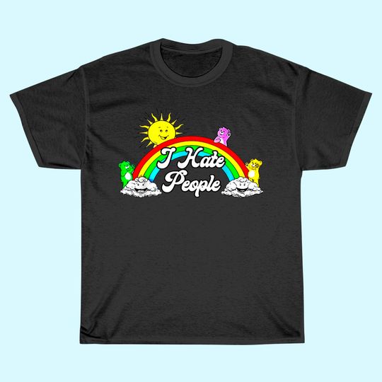 I Hate People Rainbow Printed T-Shirt