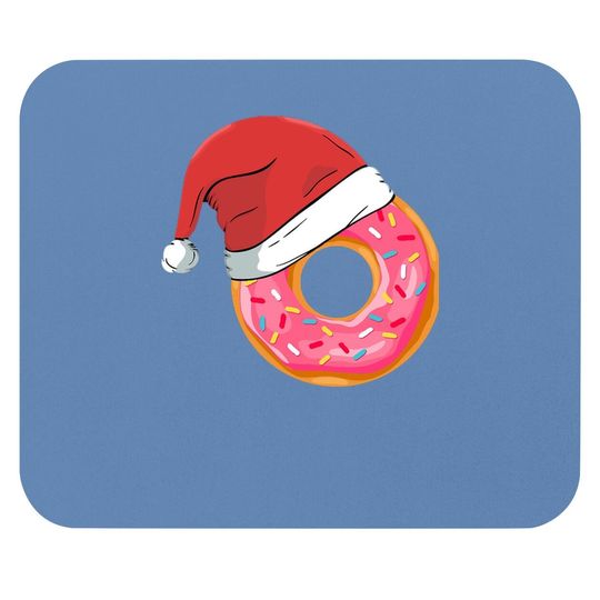 Funny Donuts Santa Claus Christmas Holiday Mouse Pads
