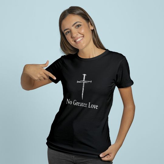 Christian No Greater Love Distressed Cross Easter Hoodie
