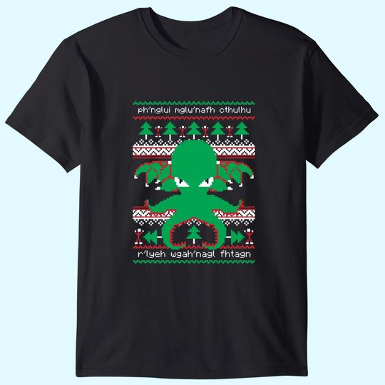 Cthulhu Christmas Ugly T-Shirts