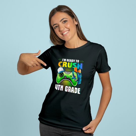 I'm Ready to Crush 4th Grade Back to School Video Game Boys Hoodie